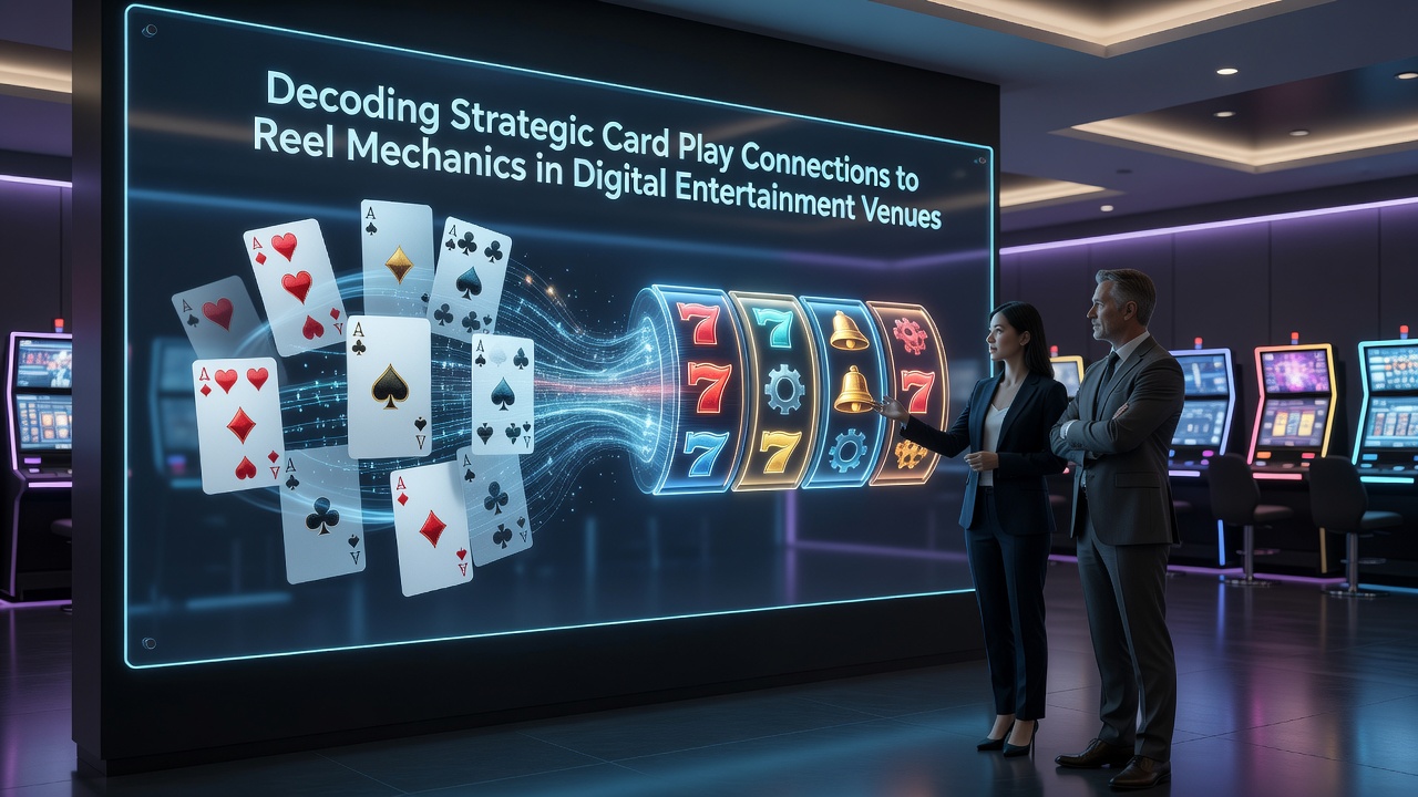 Close-up view of interconnected card symbols and reel strips displayed on a digital gaming screen
