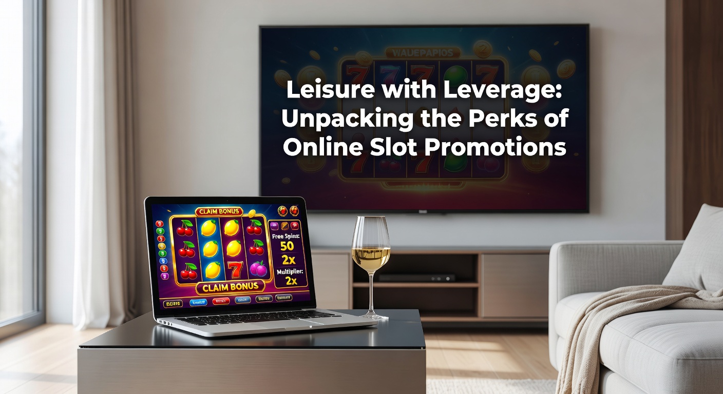 Player interface showing active slot promotion banner with leverage perks like boosted spins and cash rewards amid colorful game graphics