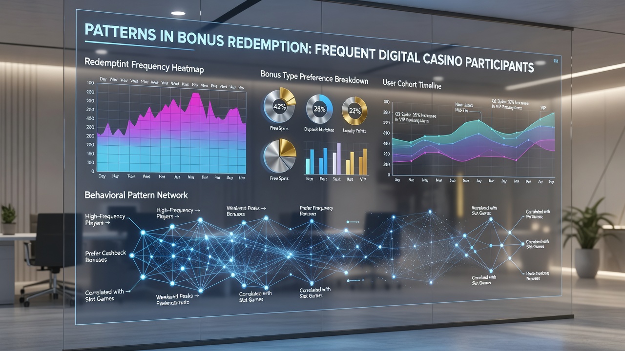 Infographic illustrating demographic differences in casino bonus redemptions