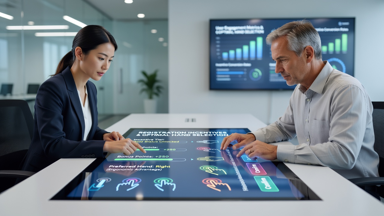 Digital table interface showing hand statistics and bonus progress meters