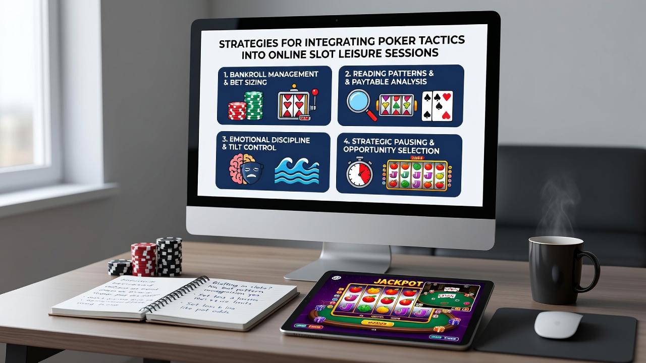Digital dashboard showing session timers and bankroll meters alongside poker-inspired strategy notes