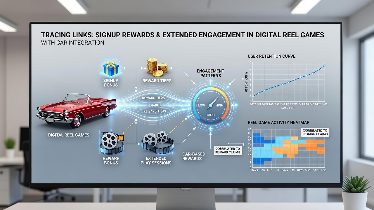 Analytics dashboard displaying engagement metrics for hybrid reel and card games with reward redemption timelines