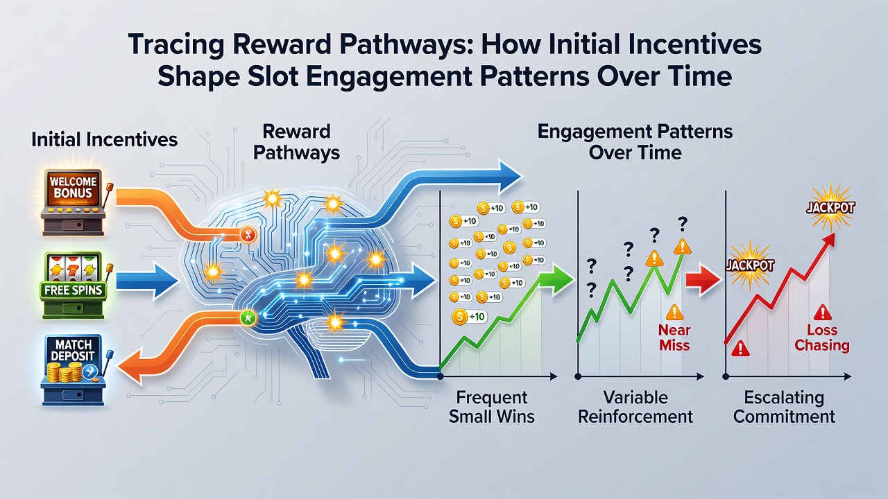 Graph showing slot player engagement patterns over time influenced by initial incentives